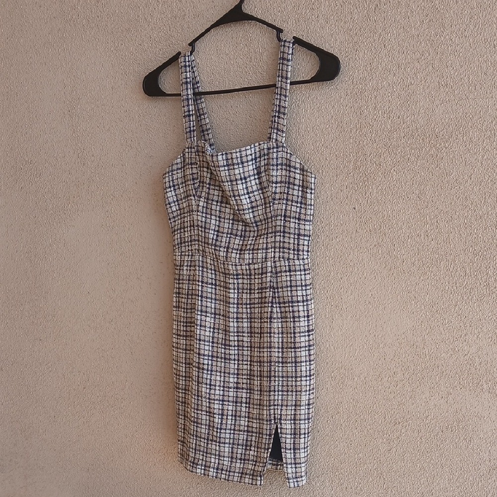 Abercrombie & Fitch Plaid Mini Dress - Black and White